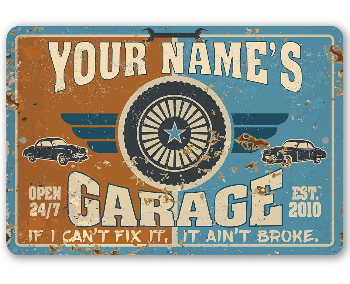 Personalized - Garage - Metal Sign | Lone Star Art.