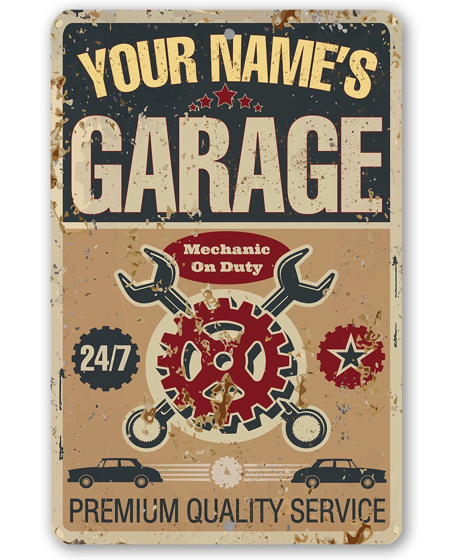 Personalized - Garage - Metal Sign | Lone Star Art.