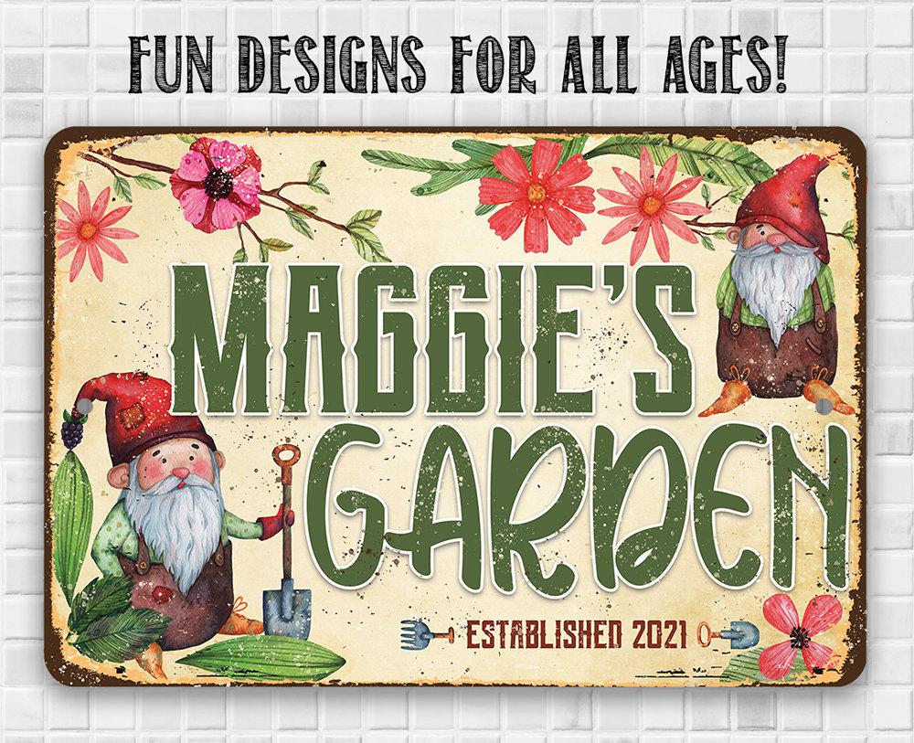 Personalized - Garden Sign - Metal Sign | Lone Star Art.