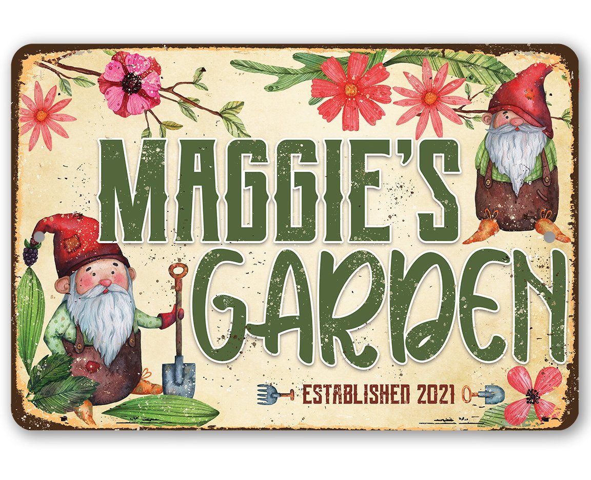 Personalized - Garden Sign - Metal Sign | Lone Star Art.