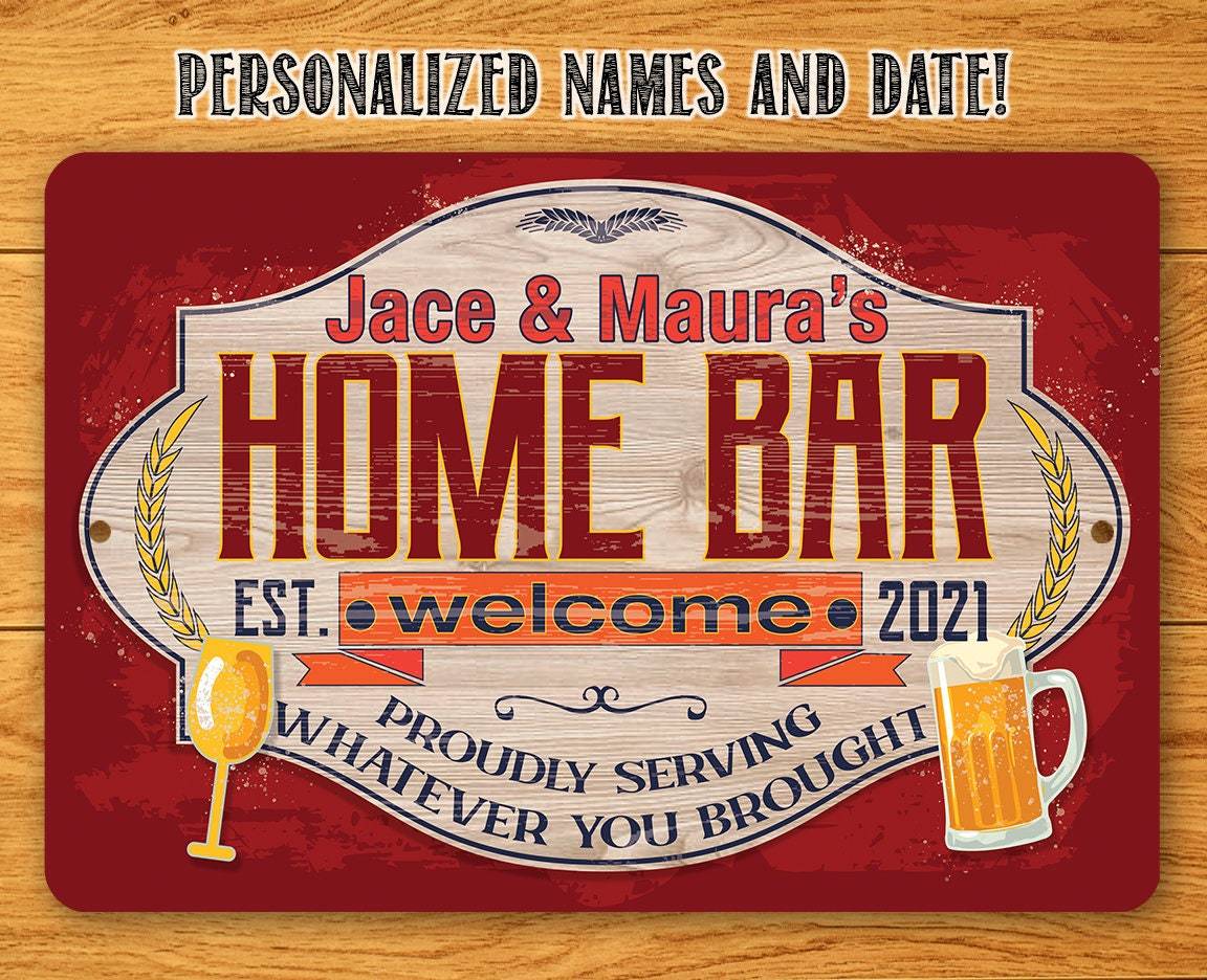 Personalized - Home Bar - Metal Sign | Lone Star Art.