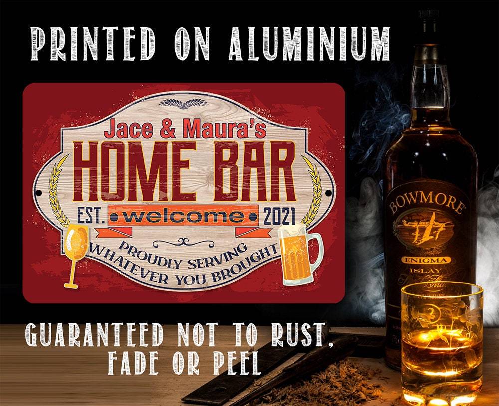 Personalized - Home Bar - Metal Sign | Lone Star Art.
