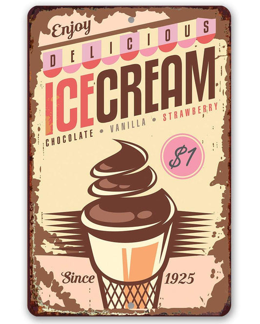 Personalized - Ice Cream - Metal Sign | Lone Star Art.