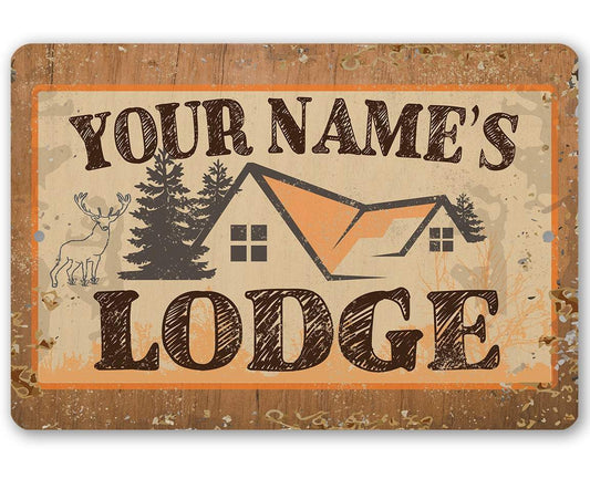 Personalized - Lodge - Metal Sign | Lone Star Art.