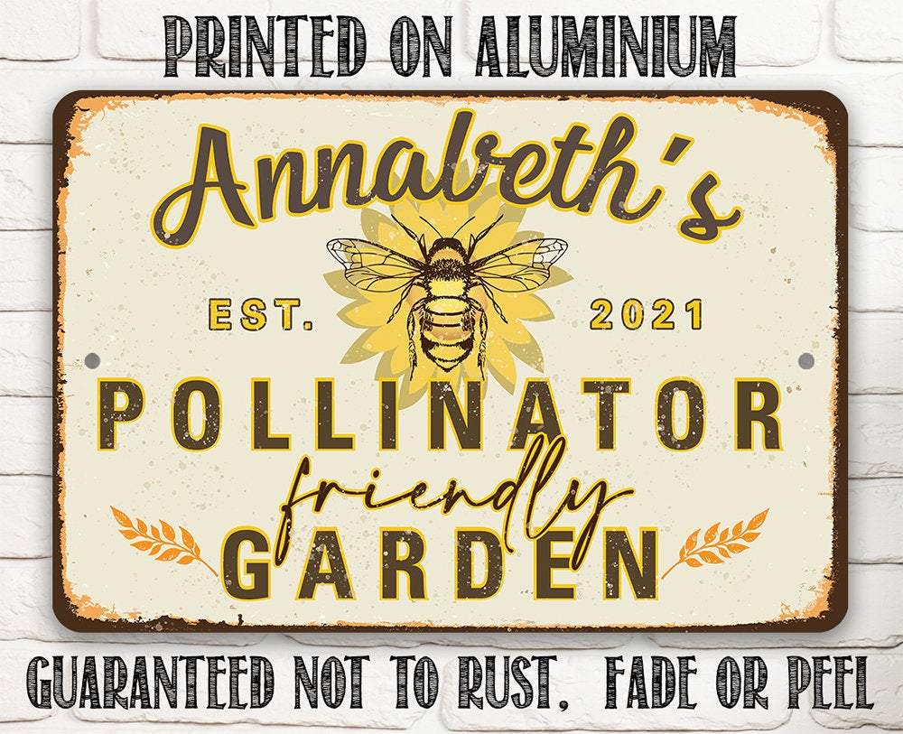 Personalized - Pollinator Friendly - Metal Sign | Lone Star Art.