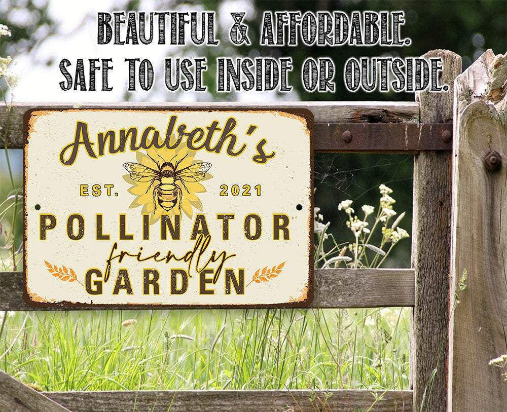 Personalized - Pollinator Friendly - Metal Sign | Lone Star Art.