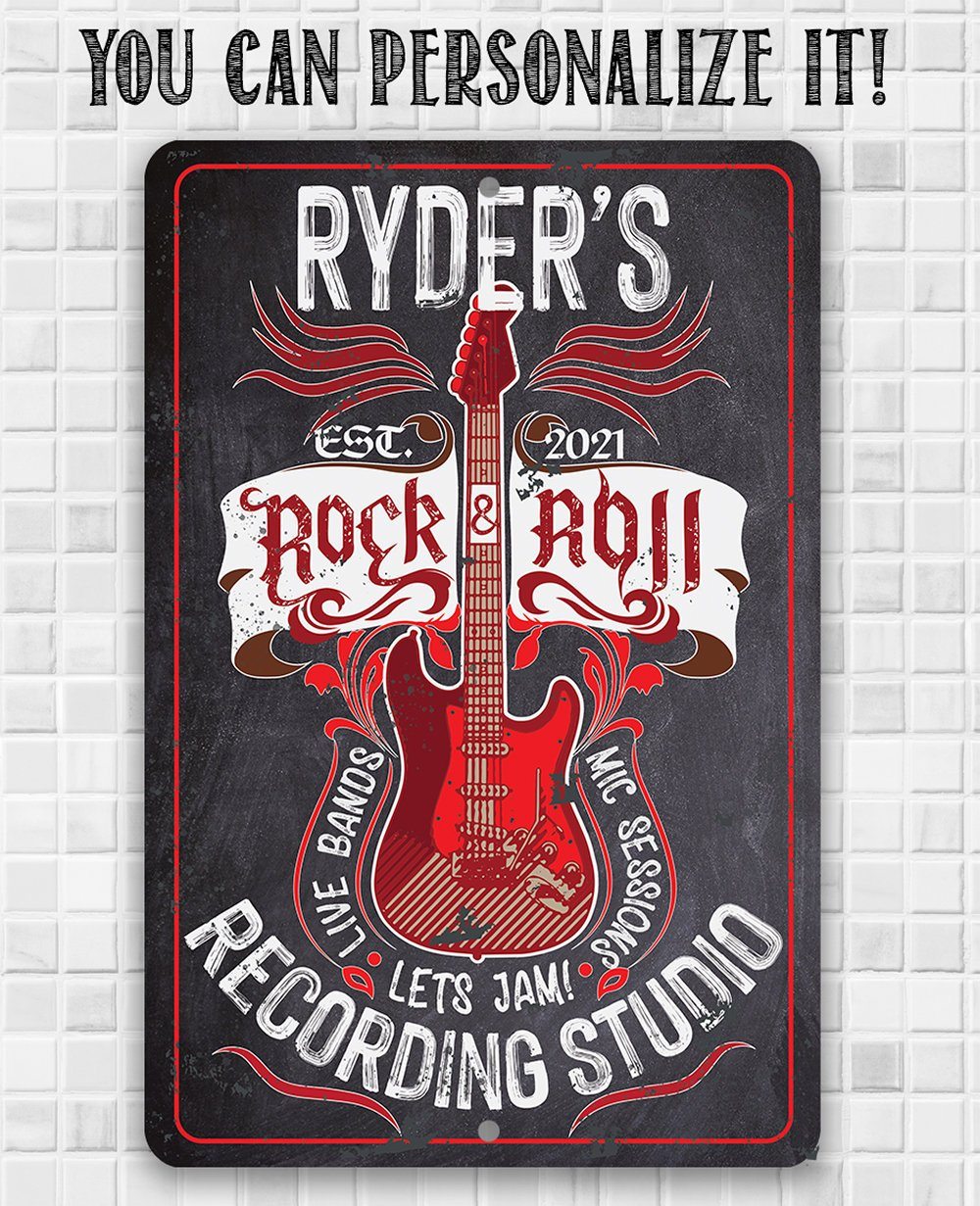 Personalized - Rock & Roll - Metal Sign | Lone Star Art.