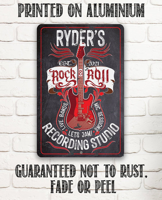 Personalized - Rock & Roll - Metal Sign | Lone Star Art.