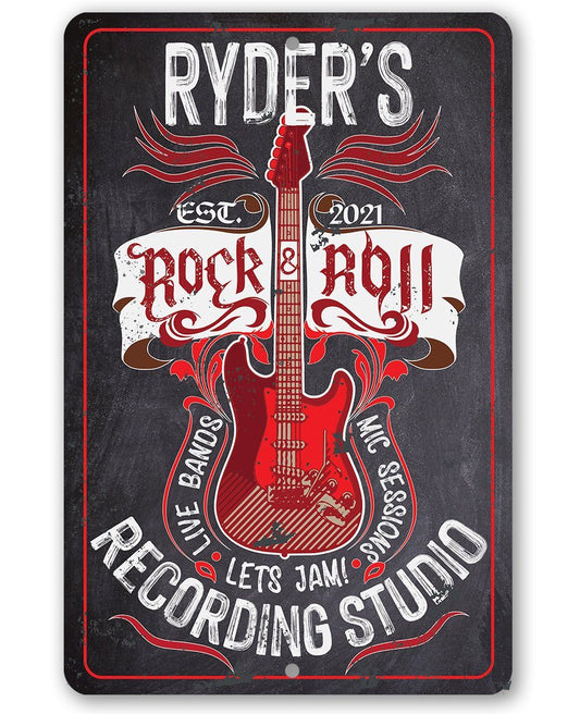 Personalized - Rock & Roll - Metal Sign | Lone Star Art.