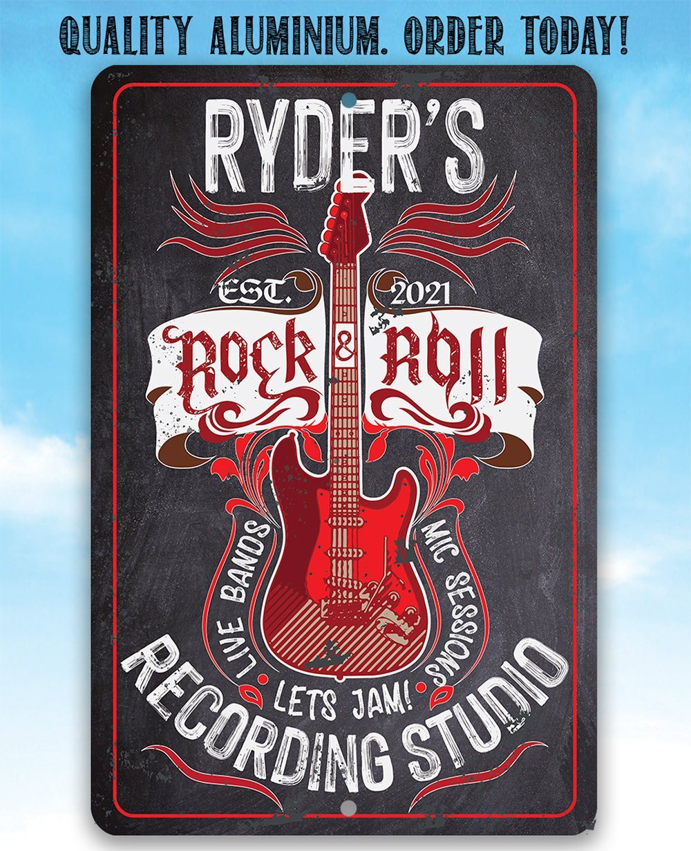 Personalized - Rock & Roll - Metal Sign | Lone Star Art.