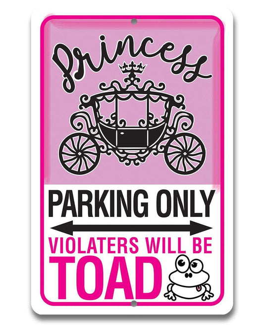 Princess Parking - Metal Sign | Lone Star Art.