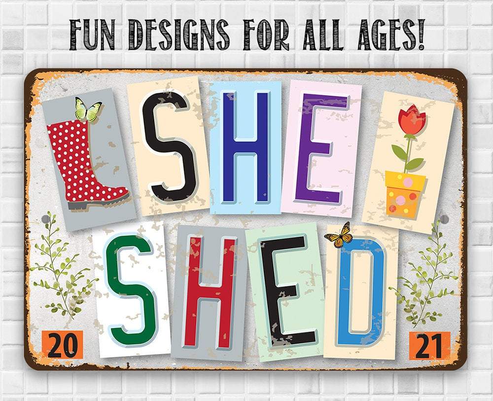She Shed -Est. 2021- Metal Sign | Lone Star Art.