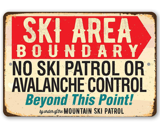 Ski Area Boundary - Metal Sign | Lone Star Art.