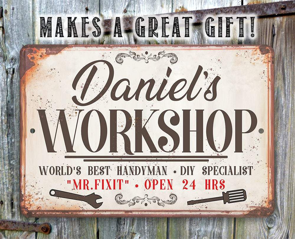 Personalized - Workshop - Metal Sign | Lone Star Art.