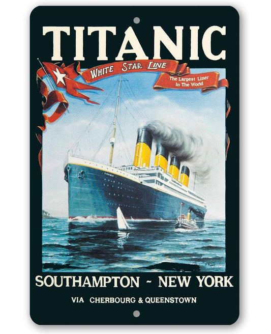 Titanic Poster - Metal Sign | Lone Star Art.