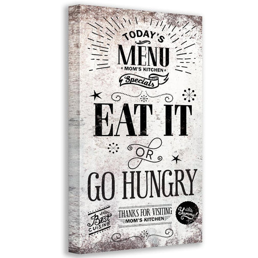 Today's Menu Vertical - Canvas | Lone Star Art.