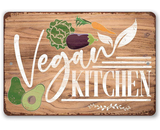 Vegan Kitchen - Metal Sign | Lone Star Art.