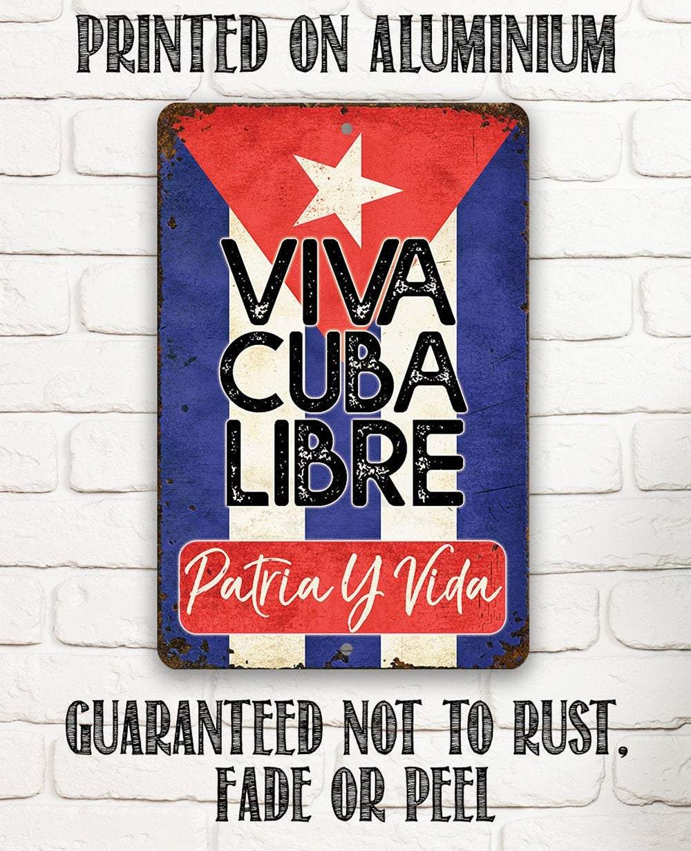 Viva Cuba Libre - Metal Sign | Lone Star Art.