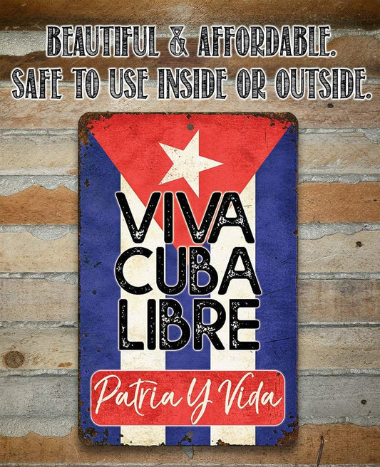 Viva Cuba Libre - Metal Sign | Lone Star Art.