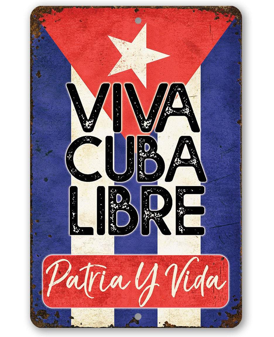 Viva Cuba Libre - Metal Sign | Lone Star Art.