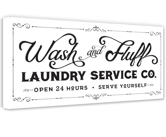 Wash & Fluff Laundry - Canvas | Lone Star Art.