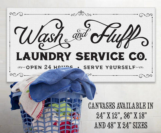Wash & Fluff Laundry - Canvas | Lone Star Art.