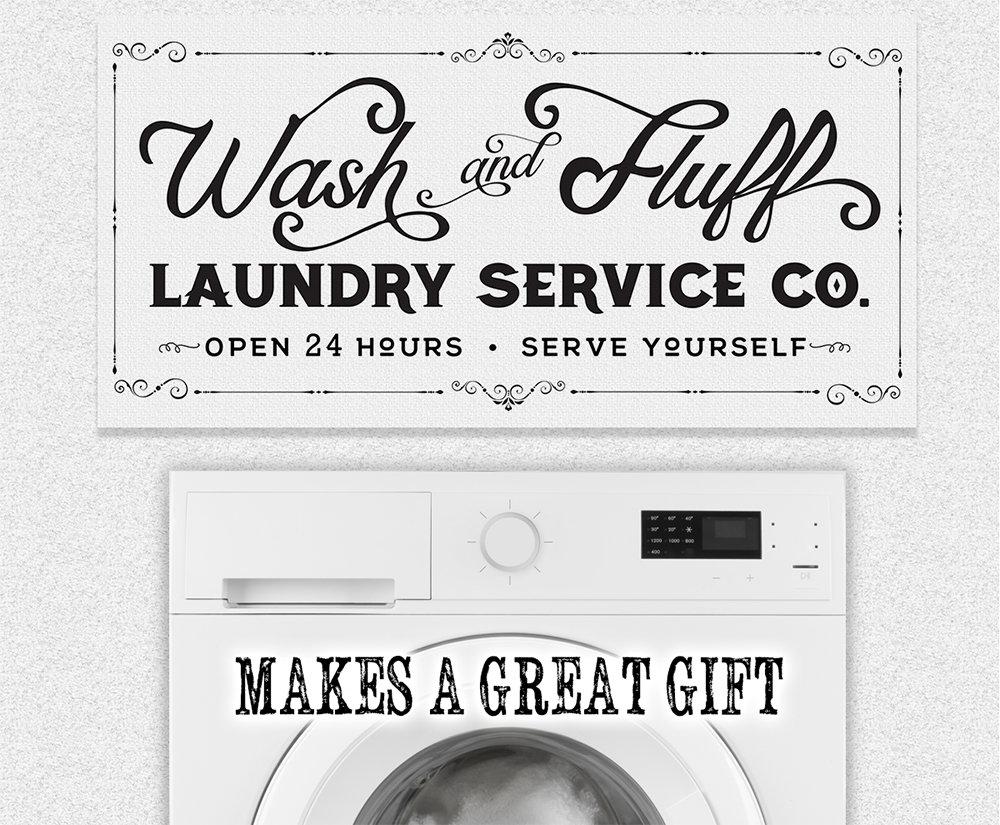 Wash & Fluff Laundry - Canvas | Lone Star Art.