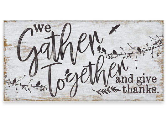 We Gather Together and Give Thanks - Canvas | Lone Star Art.