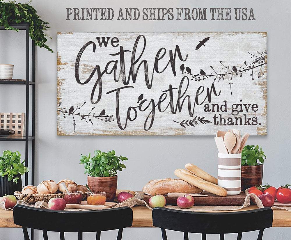 We Gather Together and Give Thanks - Canvas | Lone Star Art.