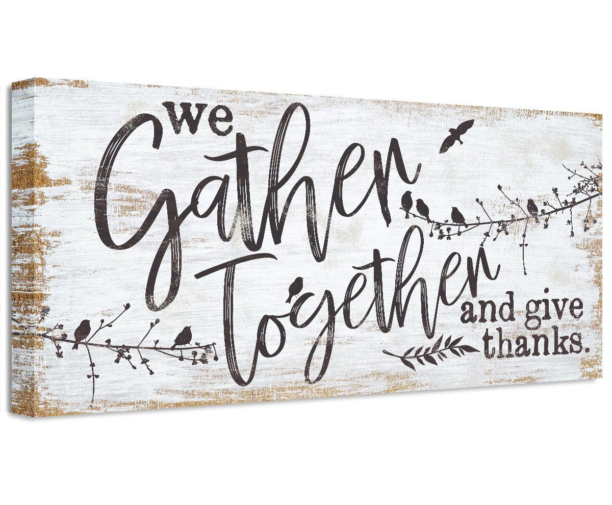 We Gather Together and Give Thanks - Canvas | Lone Star Art.