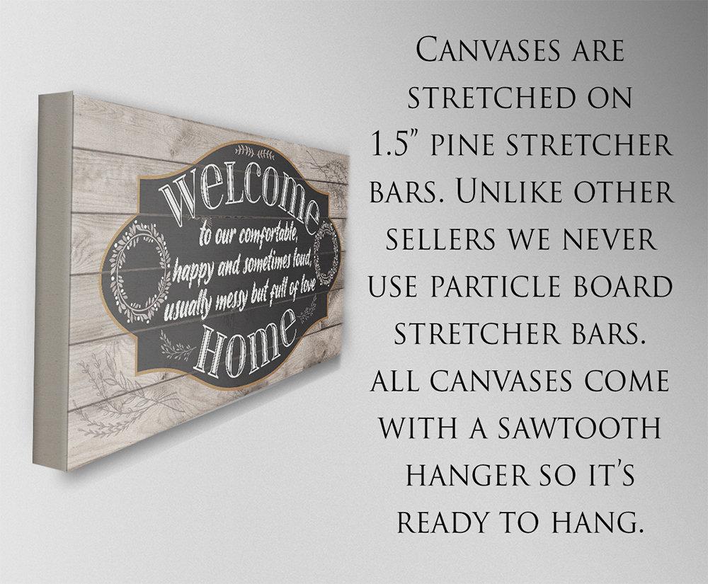 Welcome To Our Happy - Canvas | Lone Star Art.