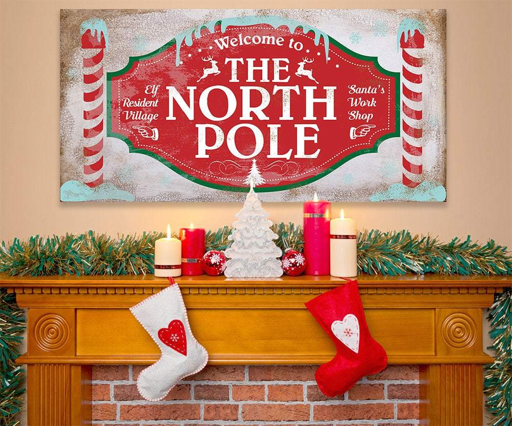 Welcome To The North Pole - Canvas | Lone Star Art.