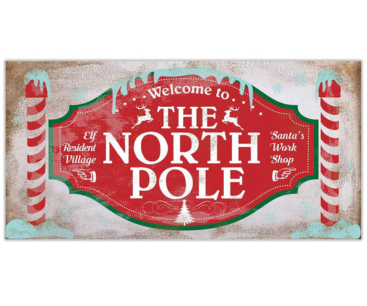 Welcome To The North Pole - Canvas | Lone Star Art.