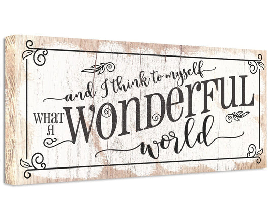 What a Wonderful World - Canvas | Lone Star Art.