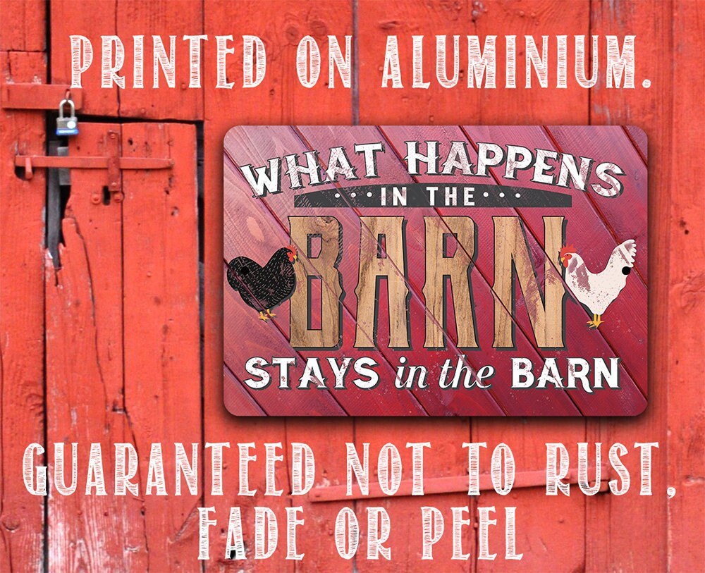 What Happens In The Barn, Stays in the Barn - Metal Sign Metal Sign Lone Star Art 