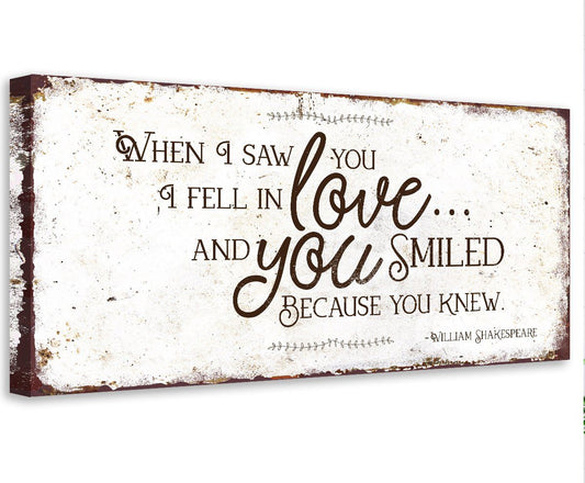 When I Saw You - Canvas | Lone Star Art.