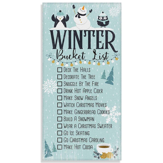 Winter Bucket List - Canvas | Lone Star Art.