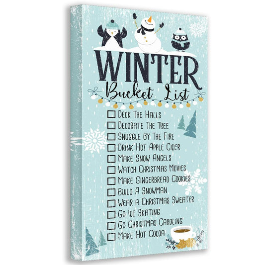 Winter Bucket List - Canvas | Lone Star Art.