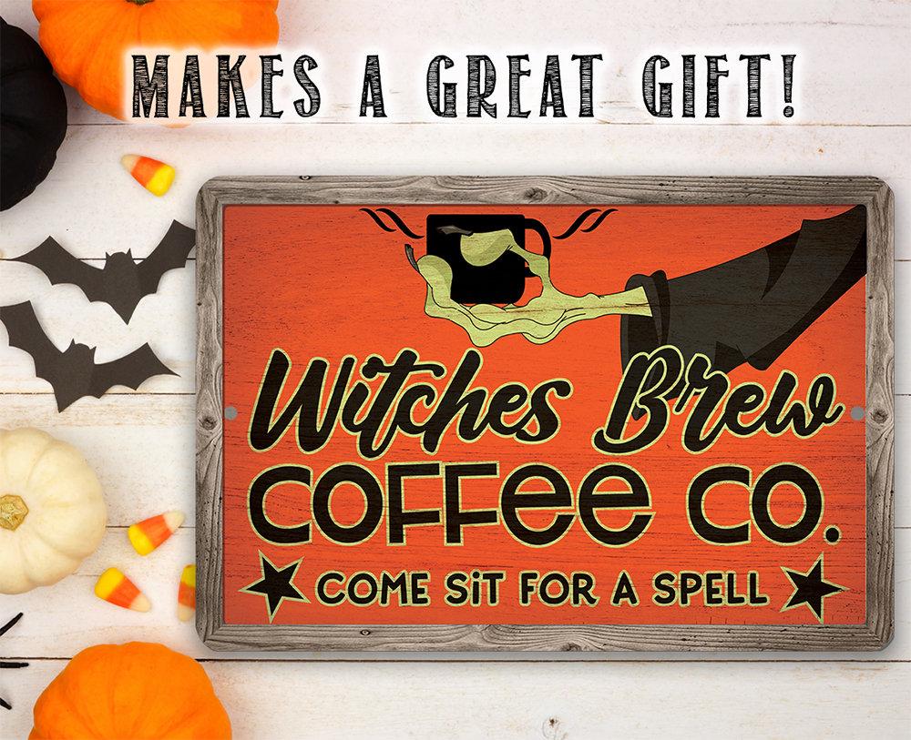 Witches Brew Coffee Co - Metal Sign | Lone Star Art.