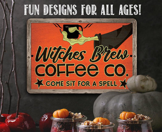 Witches Brew Coffee Co - Metal Sign | Lone Star Art.
