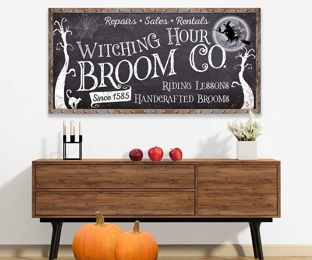 Witching Hour Broom - Canvas | Lone Star Art.