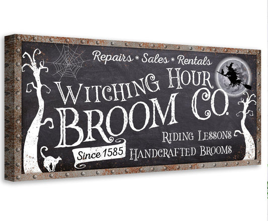 Witching Hour Broom - Canvas | Lone Star Art.