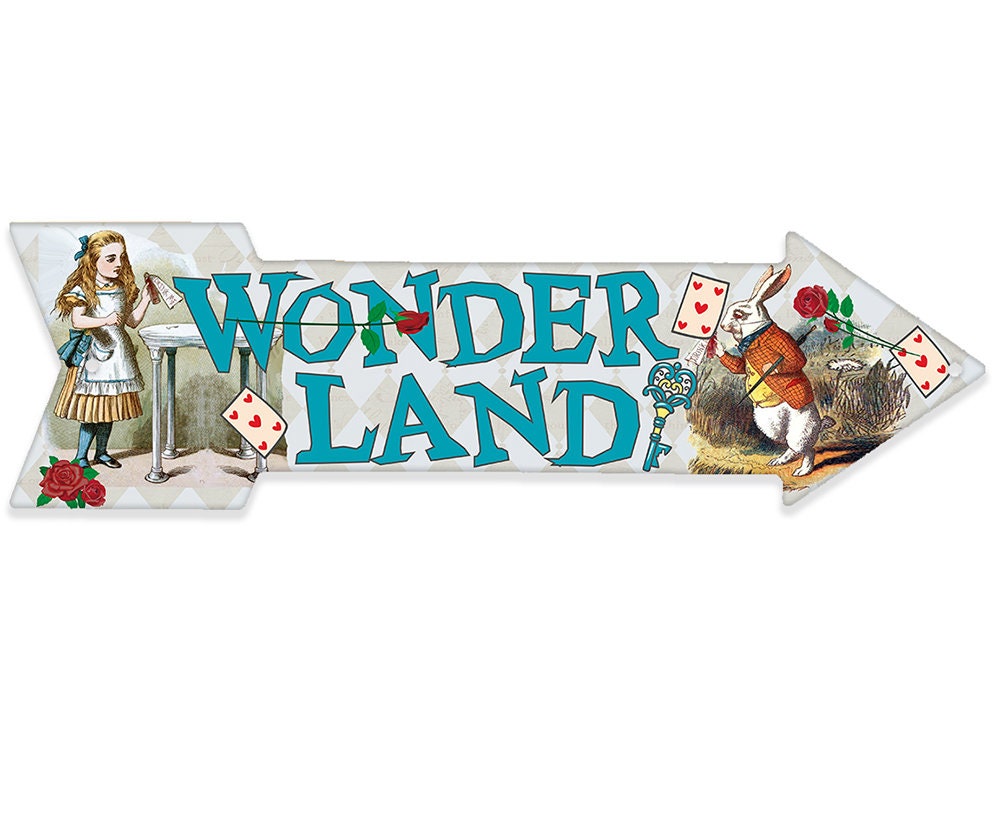 wonderland-directional-arrow-metal-sign-metal-sign-lone-star-art-202579.jpg, image size:1000x813