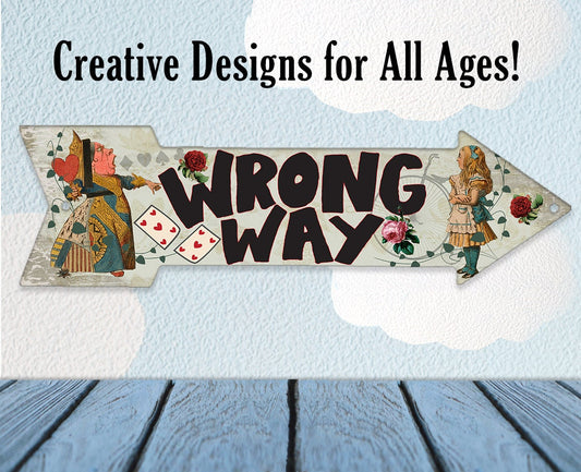 Wrong Way - Directional Arrow - Metal Sign Metal Sign Lone Star Art