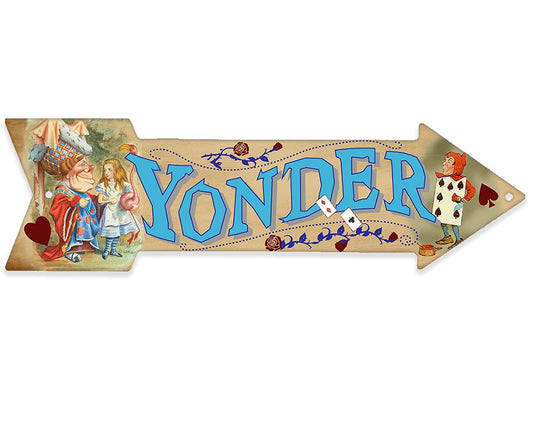 Yonder - Directional Arrow - Metal Sign Metal Sign Lone Star Art