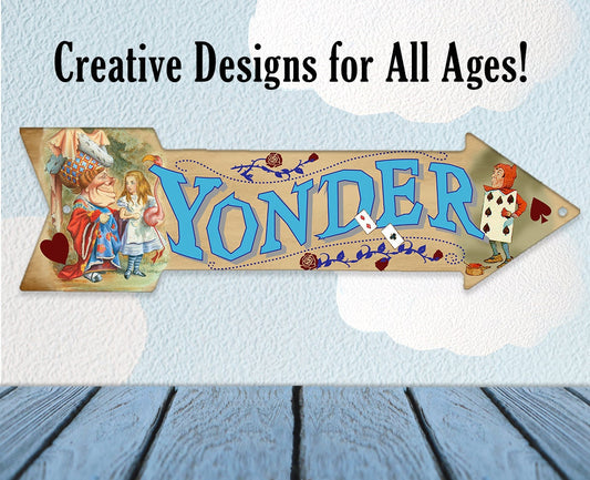 Yonder - Directional Arrow - Metal Sign Metal Sign Lone Star Art