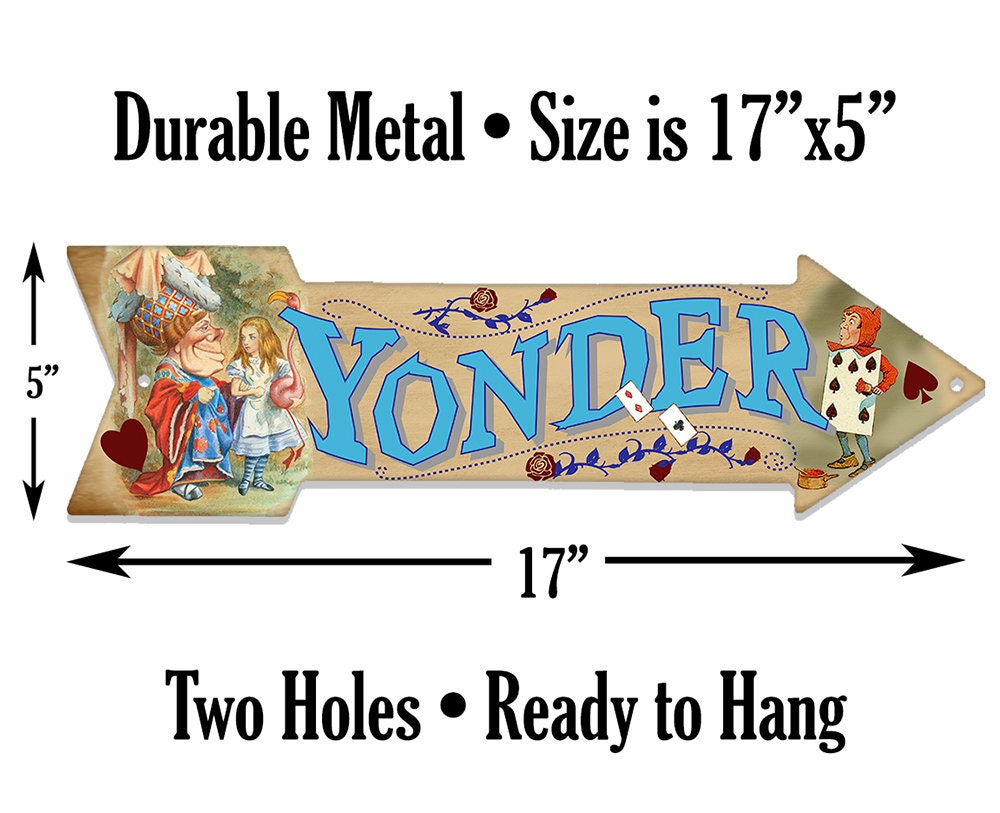 Yonder - Directional Arrow - Metal Sign Metal Sign Lone Star Art 
