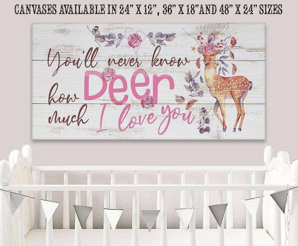 You'll Never Know Deer (Girl) - Canvas | Lone Star Art.