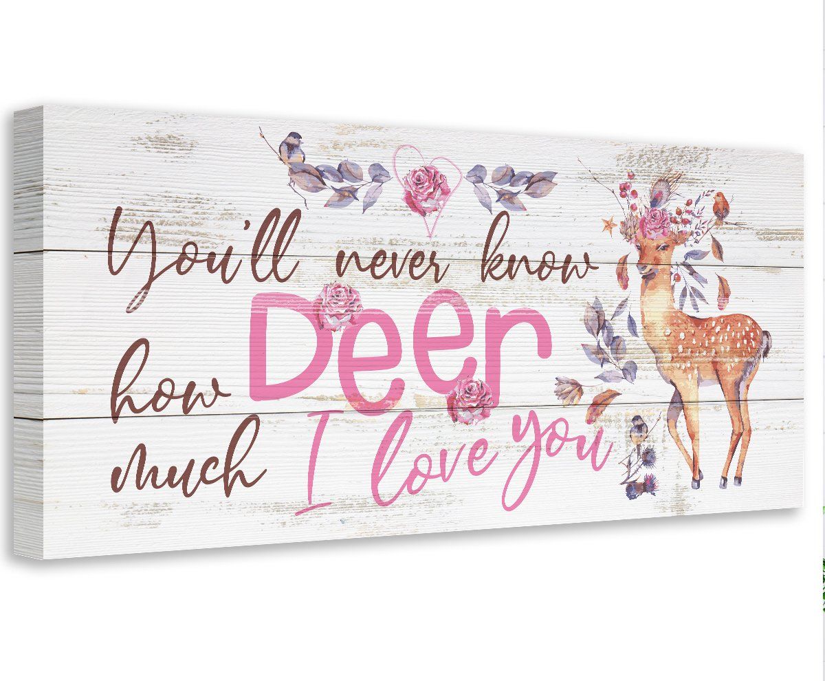 You'll Never Know Deer (Girl) - Canvas | Lone Star Art.
